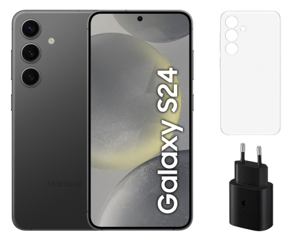 Smartfon / Telefon Samsung Galaxy S24 8GB/256GB Czarny + Clear Case + Charger 25W